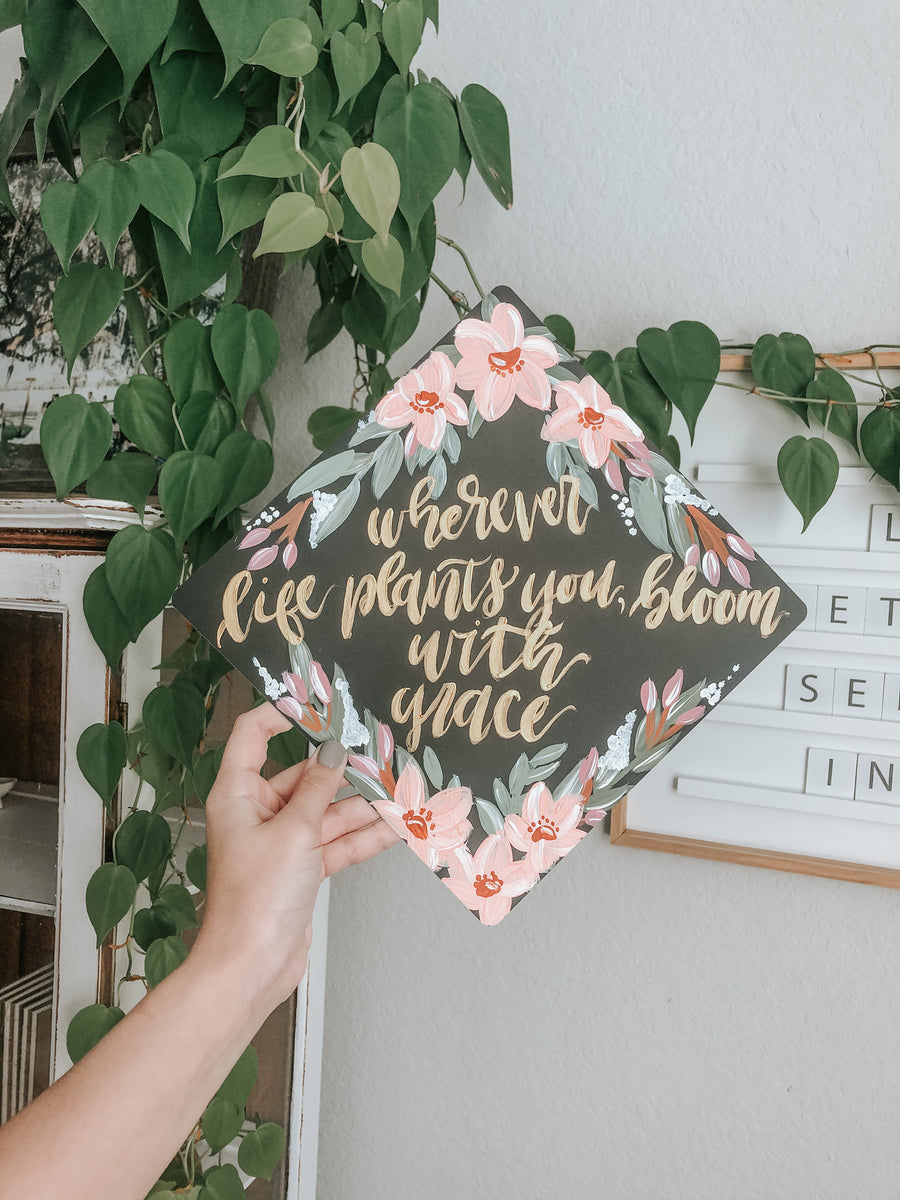 Handpainted Grad Cap Topper – Gentlybound