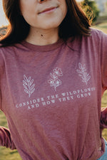 Load image into Gallery viewer, Consider the Wildflowers Long Sleeve Tee
