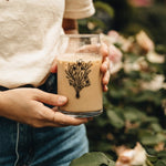 Load image into Gallery viewer, Floral Iced Coffee Glass
