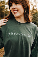 Load image into Gallery viewer, Take Heart Comfort Colors Long Sleeve
