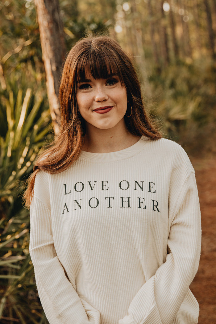 Love One Another Corded Sweatshirt